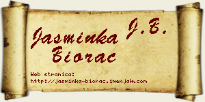 Jasminka Biorac vizit kartica